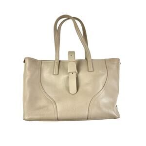 Senreve Voya Leather Organizer Tote Bag in Taupe/ Gray